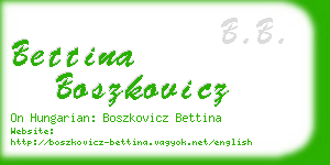 bettina boszkovicz business card